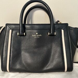 Kate Spade Black Satchel Bag with long strap included